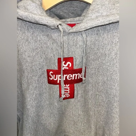 Supreme Cross Box Logo Hooded Sweatshirt - Shirts